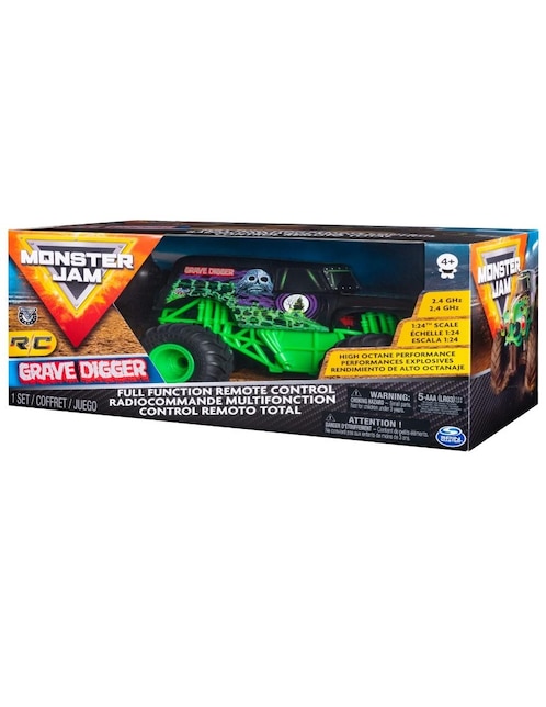 Coche a Control Remoto Grave Digger Spin Master Monster Jam