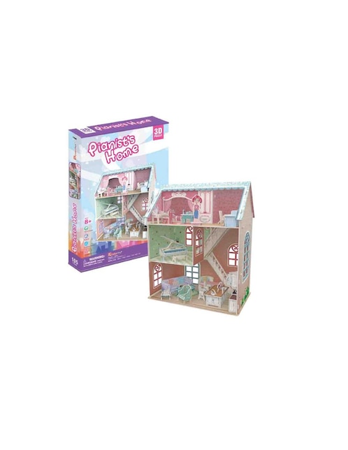 Rompecabezas 3D Dollhouse Pianist Home 1