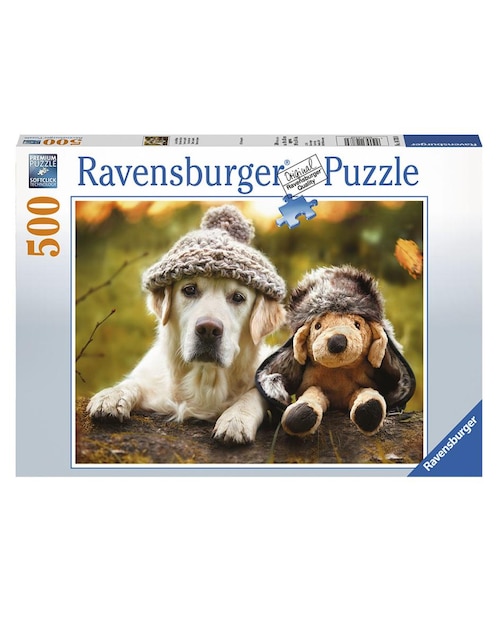 Rompecabezas Ravensburger Labrador en Invierno 500 Piezas