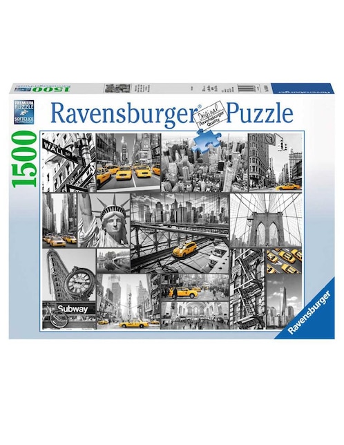 Rompecabezas Ravensburger Collage Taxis New York 1500 Piezas