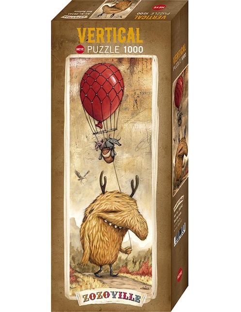 Rompecabezas Zozoville: Globo rojo 1000 Piezas Panorámico Heye