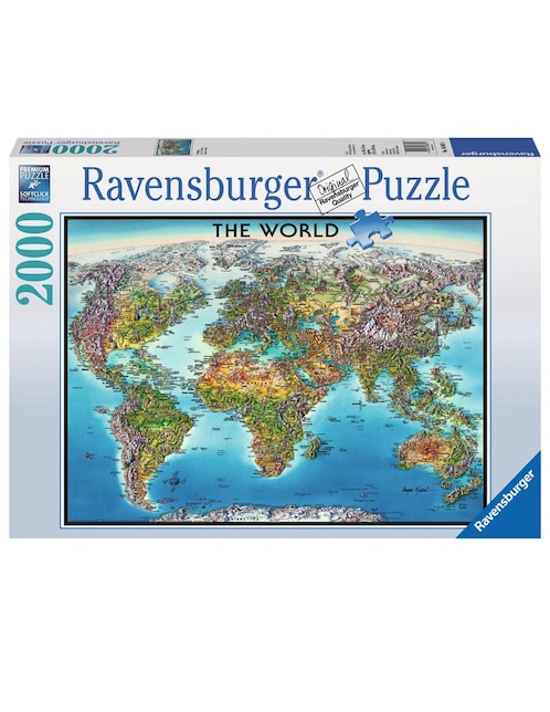 Rompecabezas Ravensburger Mapa del Mundo 2000 piezas