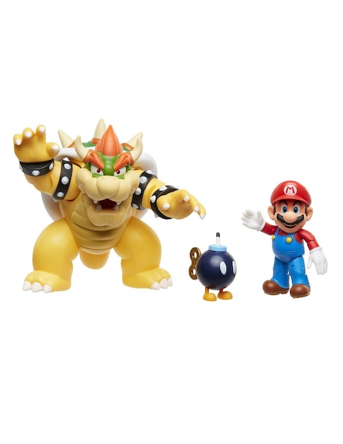 Set de Figuras Mario vs Bowser Jakks Pacific Super Mario Bros