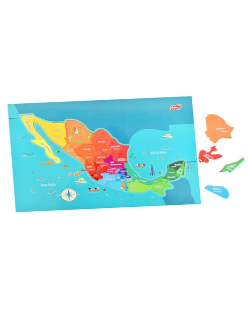 Rompecabezas Educativo Fabi y Sofi Didáctico Mapa de México