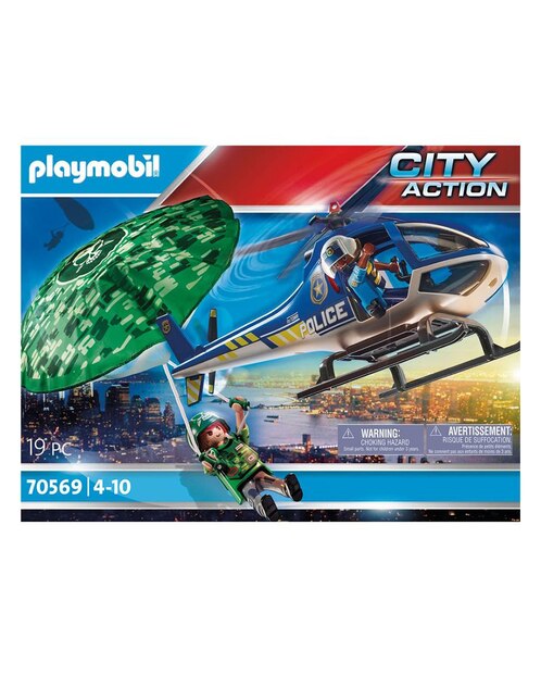 Figura Armable Playmobil City Action Helicóptero De Policía | Cuotas Figura Armable Playmobil City Action Helicóptero De Policía | Cuotas