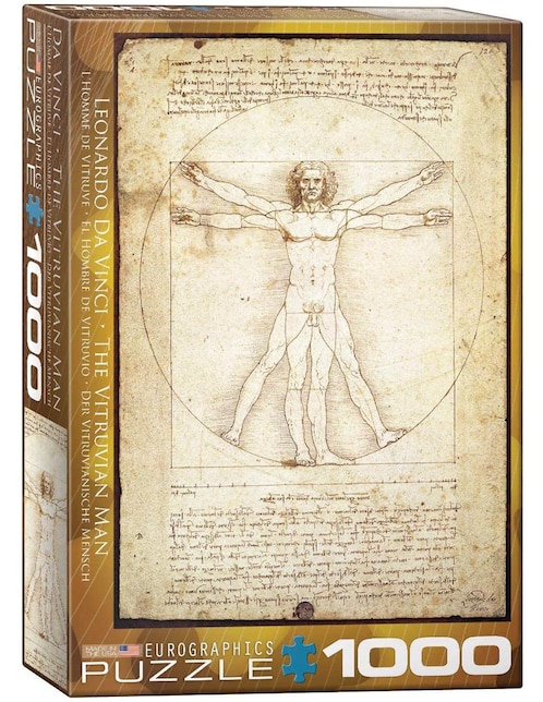 Rompecabezas 1000 piezas Leonardo Da Vinci: El Hombre Eurographics