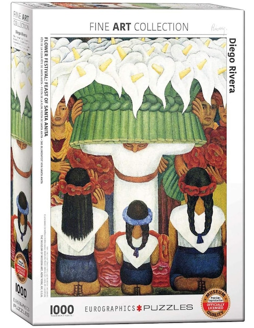 Rompecabezas Eurographics 1000 piezas Diego Rivera: Festival De Flores Santa Anita