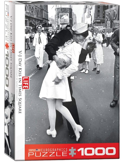 Rompecabezas Eurographics 1000 piezas Life: Beso En Times Square