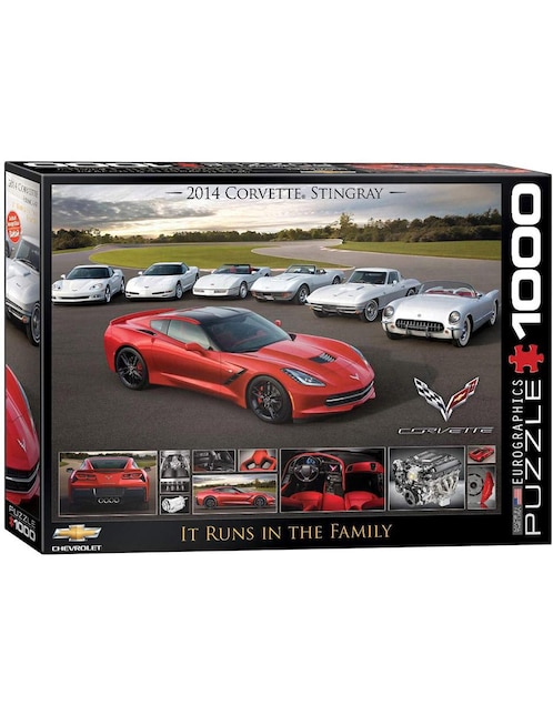 Rompecabezas 1000 piezas 2014 Corvette Stingray It Runs In The Family Eurographics
