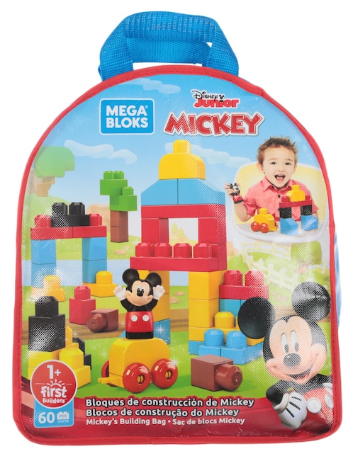 Set bloques Mega Bloks Bloques de construcción de Mickey de Disney con 60 piezas