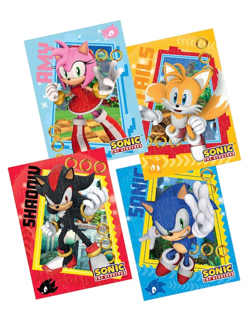 Rompecabezas 4 en 1 Sonic Sonic The Hedgehog