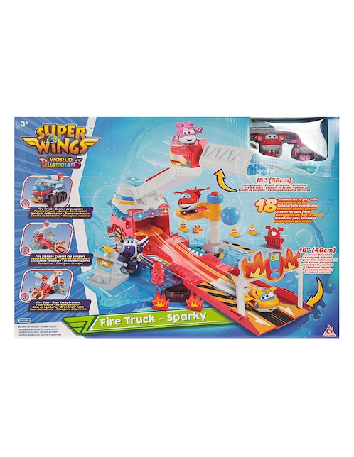 Automóvil convertible Alpha Fire Truck-Sparky Super Wings