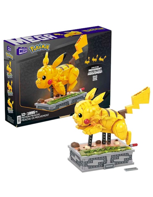 Set de Construcción Mega Construx Pikachu en Movimiento de Pokémon con 1095 piezas