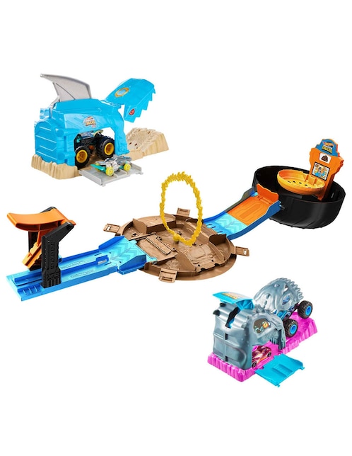 Pista armable Mattel Monster Trucks Aplasta Hot Wheels