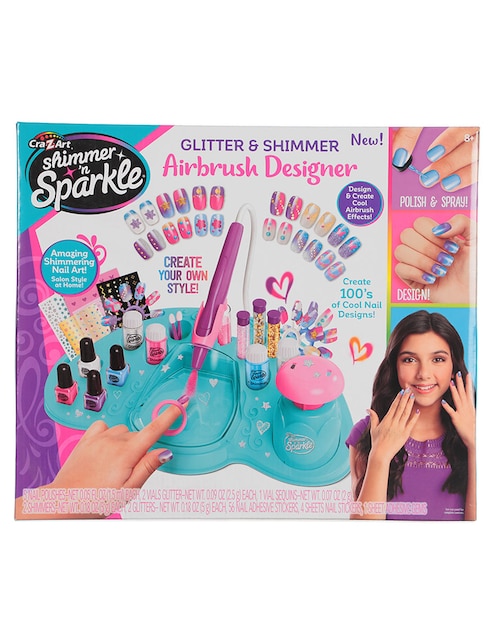 Set de manicure Shimmer & Sparkle Airbrush Nail Design Studio