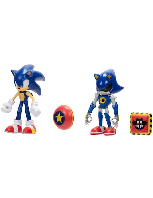Set figura de acción Sonic & Metal Sonic Jakks Pacific articulado Sonic The Hedgehog