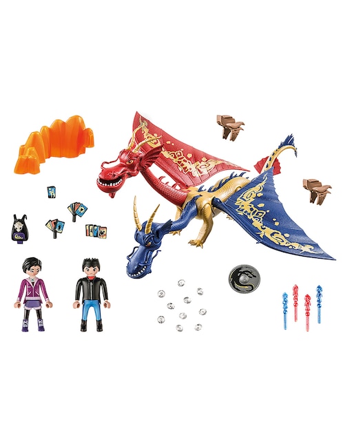 Set de construcción Dragons: The Nine Realms Wu & Wei with Jun de DreamWorks con 40 piezas 1