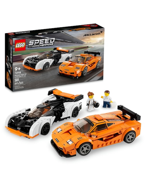 Set de construcción Lego McLaren Solus GT y McLaren F1 LM con 581 piezas