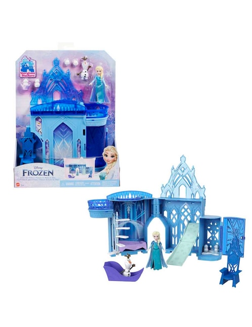 Set muñeca Fashion Disney: Frozen Mattel Castillo de hielo de Elsa apilable hlx01