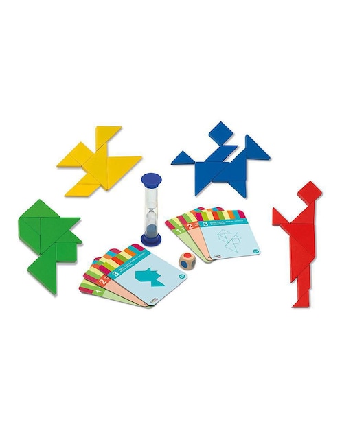Tangram 4 de Madera Cayro The Games 851C Multicolor Juegan 4 personas al mismo tiempo Cayro The Games
