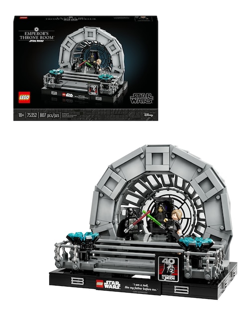 Set de construcción Lego Diorama: Sala del trono del Emperador de Star Wars con 807 piezas