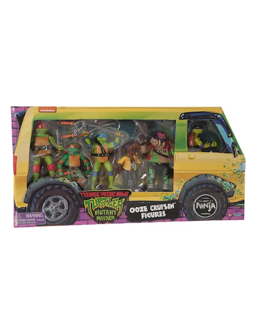 Set figuras acción Teenage Mutant Ninja Turtles Bandai articuladas