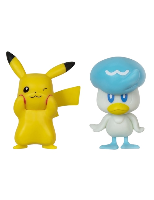 Set figuras acción Pokémon Pikachu y Quaxly Jazwares