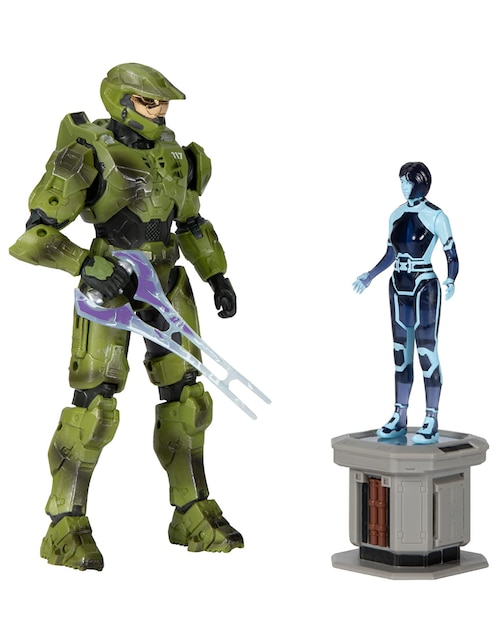 Set figuras acción Halo Master Chief with The Weapon Jazwares articuladas