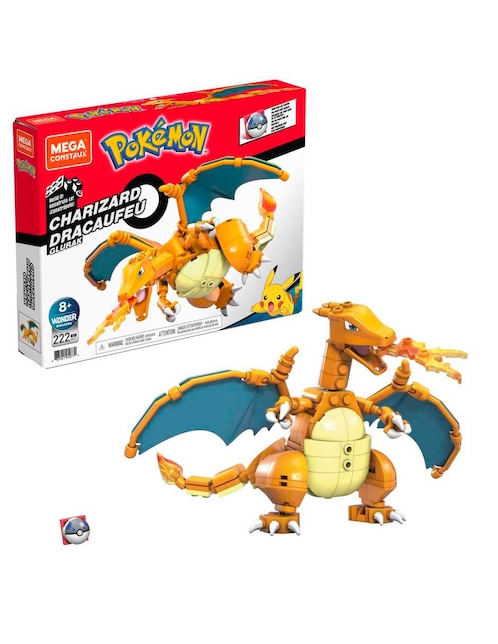 Bloques Mega Charizard de Pokémon con 222 piezas
