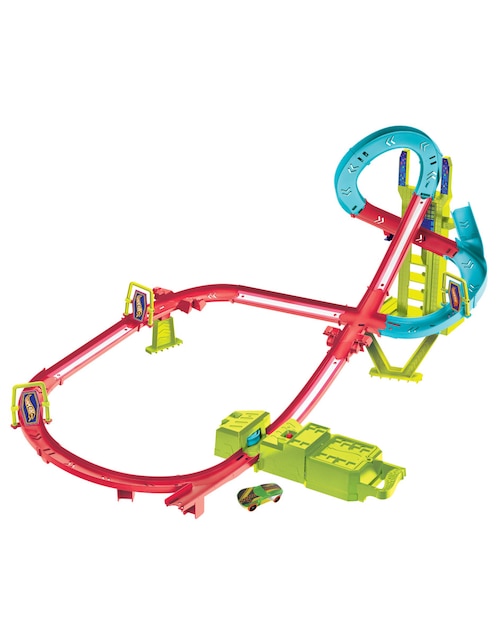 Pista armable Circuito neón de alta velocidad