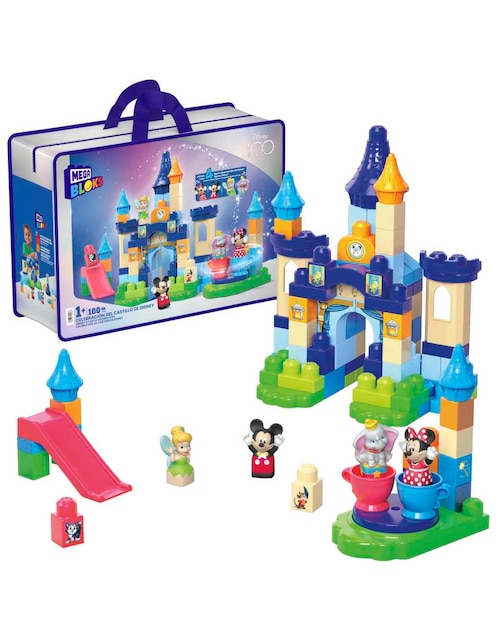 Set construcción Mega Bloks castillo mágico de Disney con 100 piezas