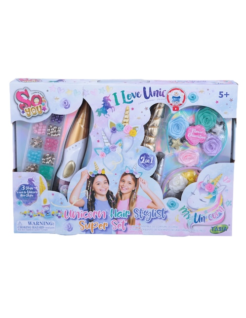 Set para hacer trenzas Tasia Unicorn Hair Stylist Super Set
