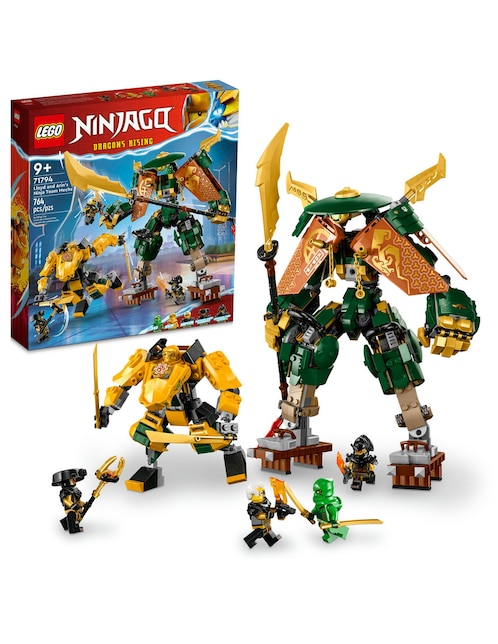 Bloques Lego Ninjago Mechs del Equipo Ninja de Lloyd y Arin con 764 piezas