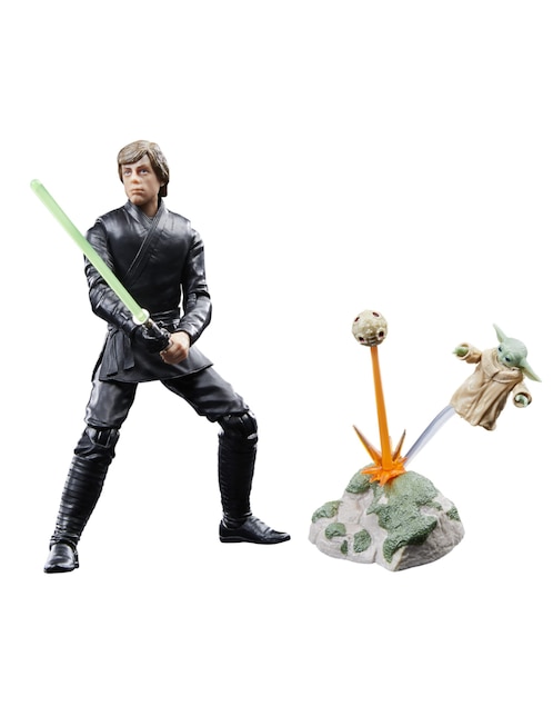Set figura acción Star Wars The Black Series Luke Skywalker & Grogu Hasbro articulada