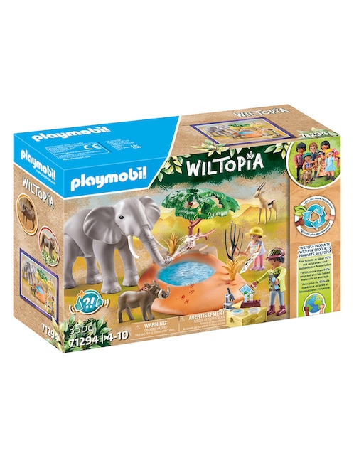 Set construcción Playmobil Wiltopia Pm Elephant at the water hole-wiltopia 2023 con 35 piezas