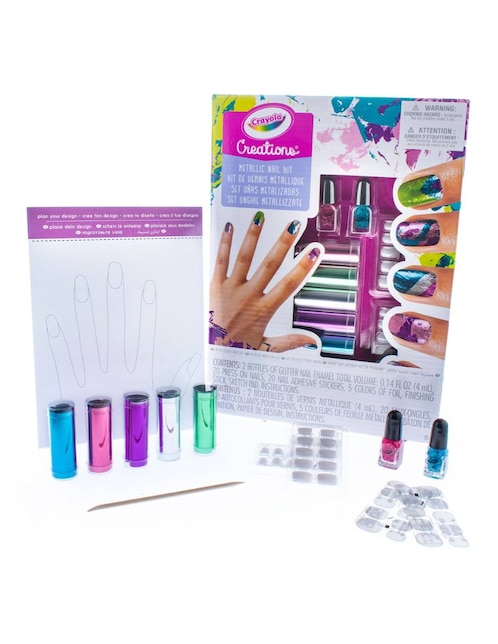 Accesorio de belleza Crayola Creations Set uñas metalizadas