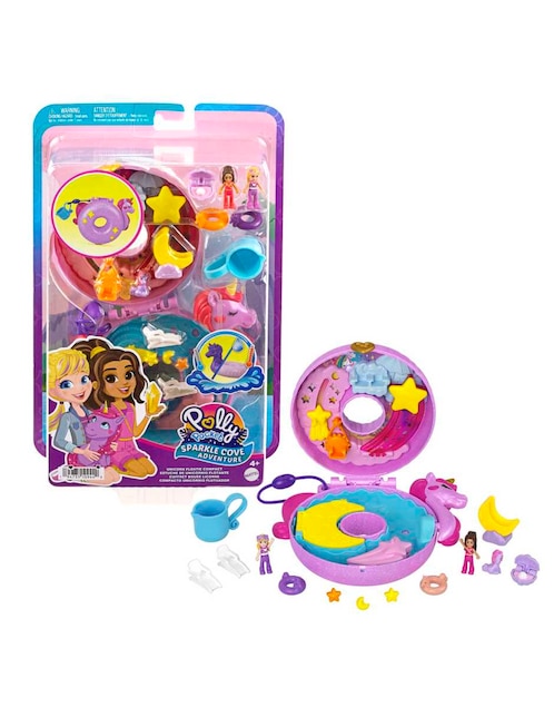 Muñeca Fashion Polly Pocket Compacto Flotador de Unicornio