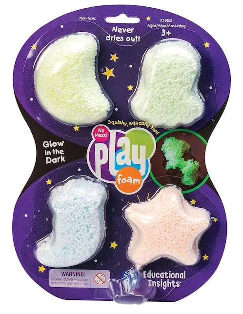 Playfoam educational Insights Glow in the dark 4 piezas