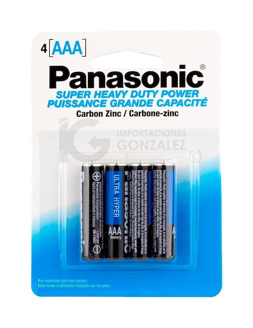 Batería AAA carbón Panasonic 1.5 V