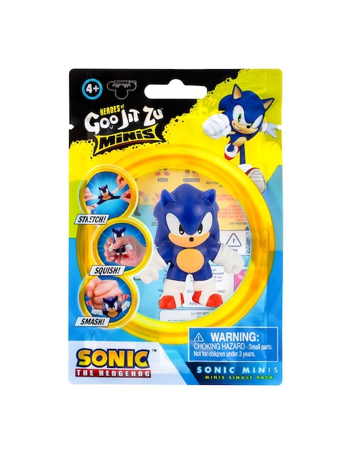 Caja sorpresa figura de acción Goo Jit Zu Sonic The Hedgehog Bandai elástico