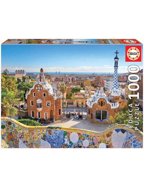 Rompecabezas Vista de barcelona en Parque Güell Educa 1000 piezas