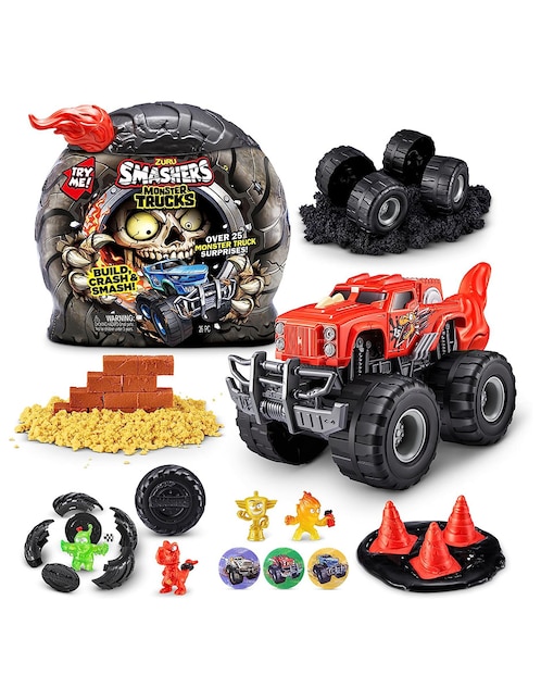 Set figuras de juguete Monster truck Glow Riders Zuru