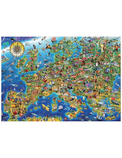 Rompecabezas mapa de Europa Educa 500 piezas