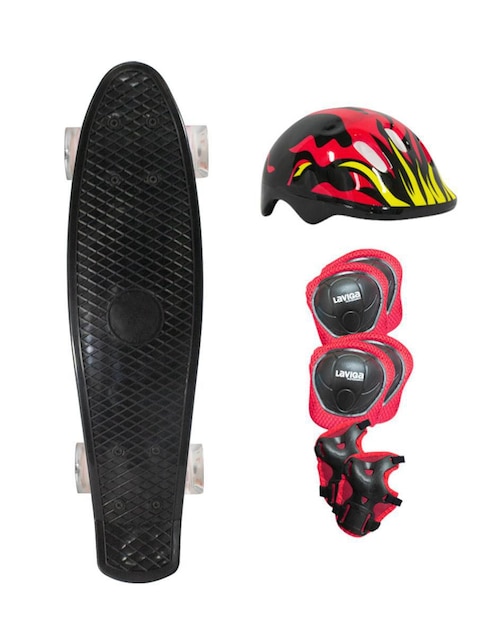 Patineta manual La Viga Skateboards con luz