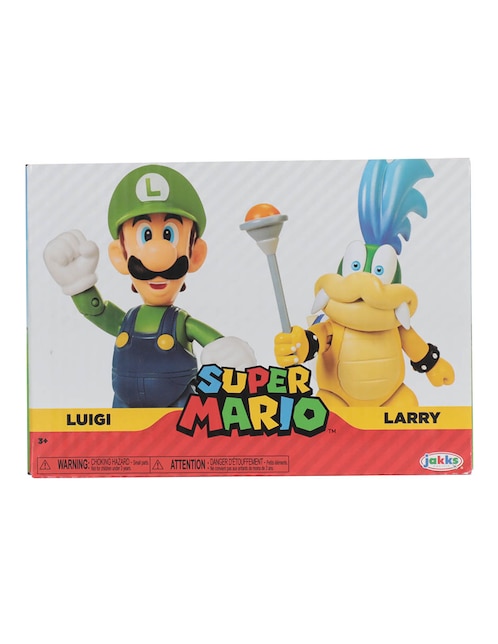 Set figuras acción articulada Super Mario Luigi y Larry collectors Jakks Pacific