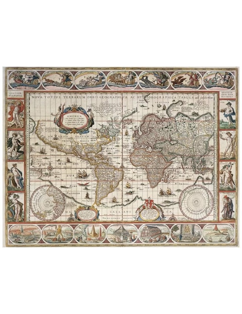 Rompecabezas Mapa histórico Ravensburger 2000 piezas