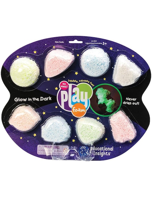 Playfoam educational insights glow in the dark 8 piezas Playfoam glow in the dark