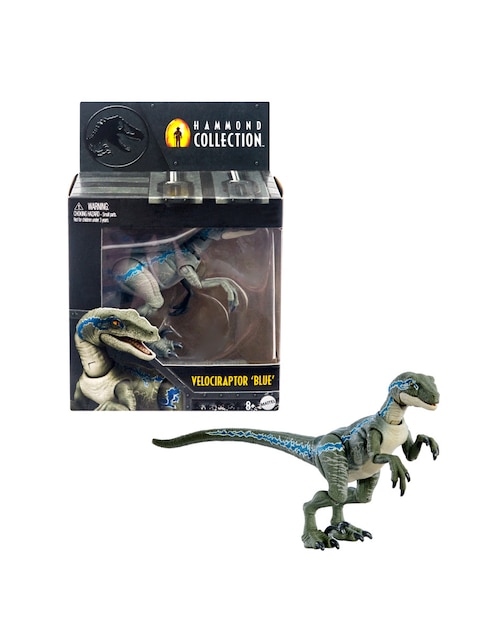 Figura de acción Jurassic World Velociraptor Blue Mattel figura articulada