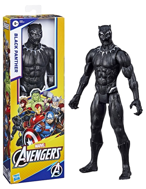 Figura de acción Marvel Avenger Titan Hero Series Pantera negra Hasbro articulada