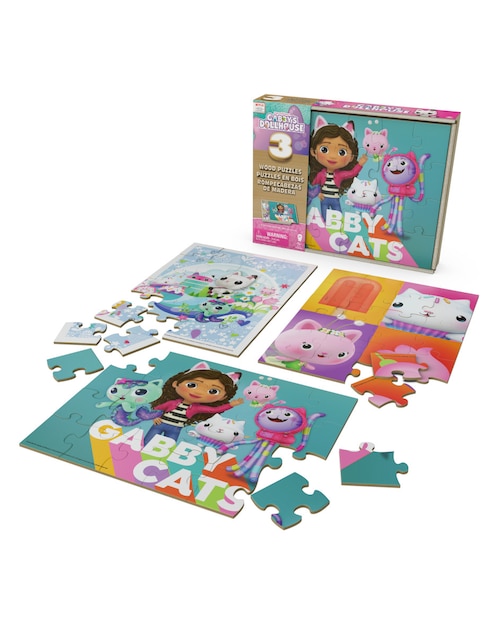Rompecabezas Gabby's Dollhouse 3 Pack Cardinal 45 piezas